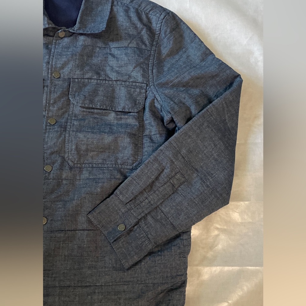 Express Men’s Medium Wash Blue Denim Shirt Jacket - Picture 3 of 9